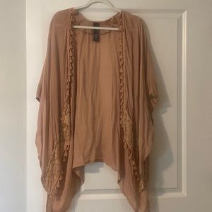 Vince Camuto fringe cardigan outerwear shawl